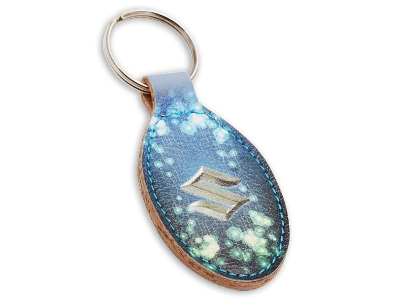 Miniatyrbild: Nyckelringar tillverkat i växtbaserat material med eget tryck