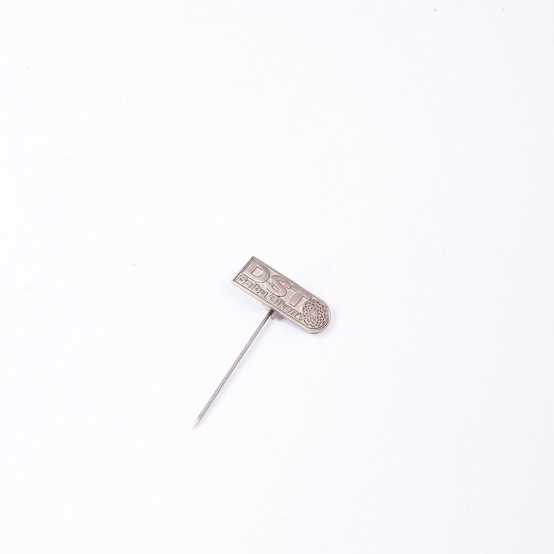 Miniatyrbild: DST Metallfärgad silver pin