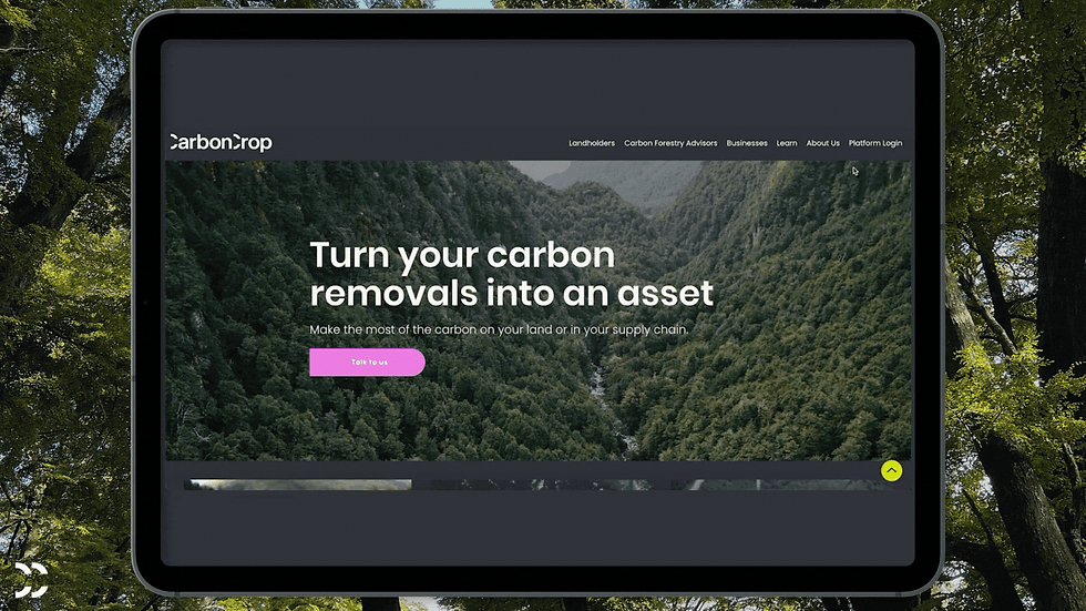 Access CarbonCrop platform login through the CarbonCrop website