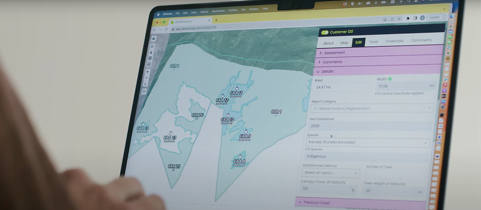 CarbonCrop's data driven forest carbon platform