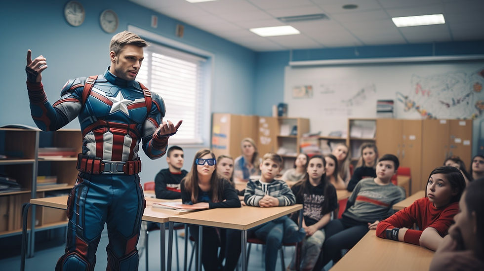 Captain America Teaching a Class