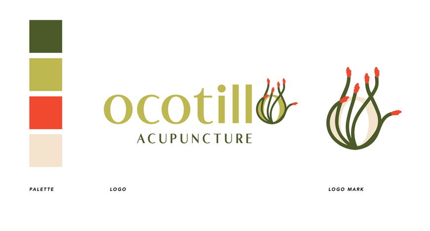 Logo options for acupuncture brand