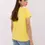 Thumbnail: Bali Basic V Neck Cotton T-shirt in Yellow