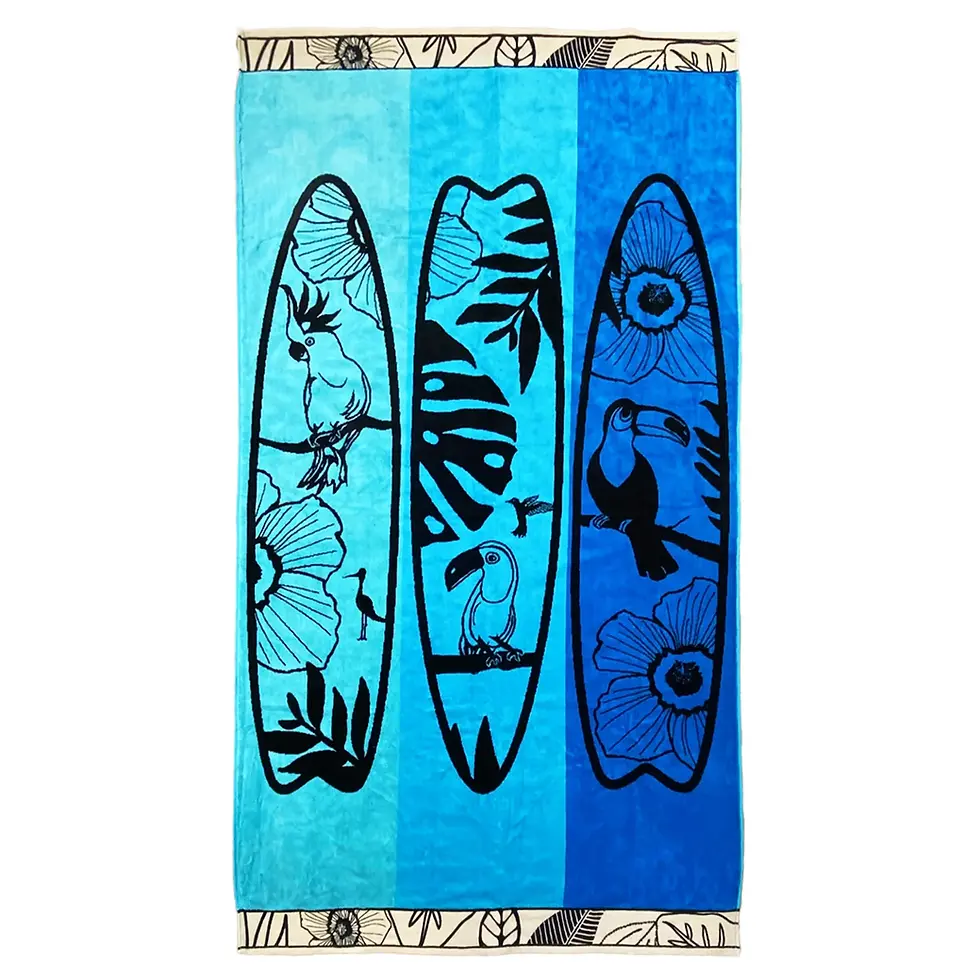 Corfou Jacquard Velour Terry Beach Towel - Size L