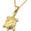 Thumbnail: Donatello Stainless Steel Turtle Pendant Necklace in Gold