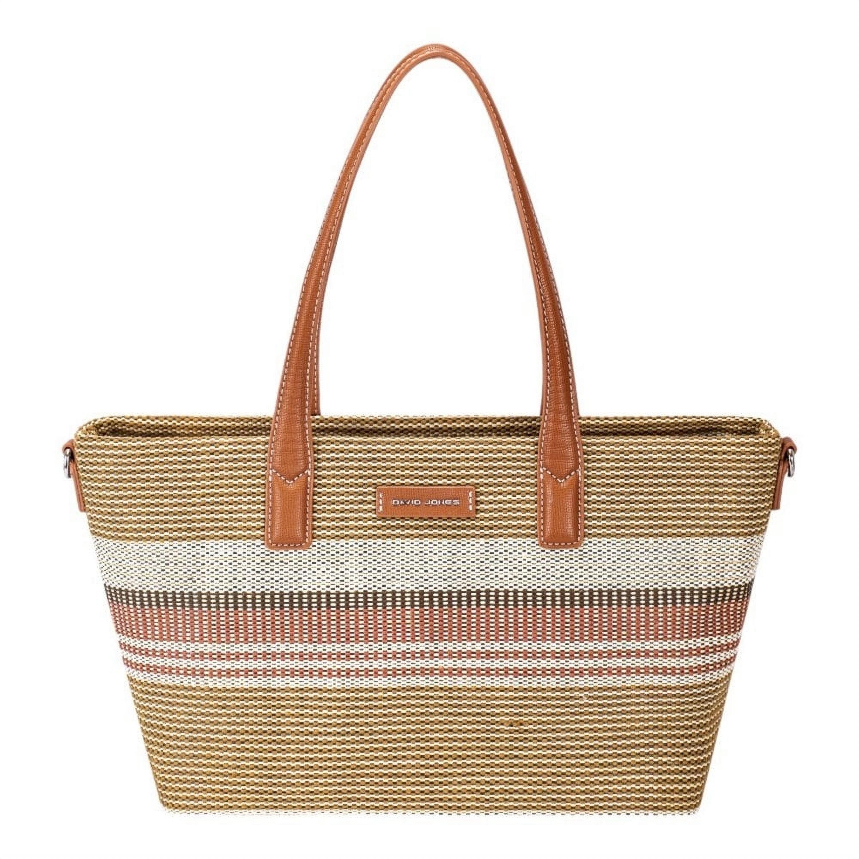 Sienne Cotton Weaved Look Handbag in Tan