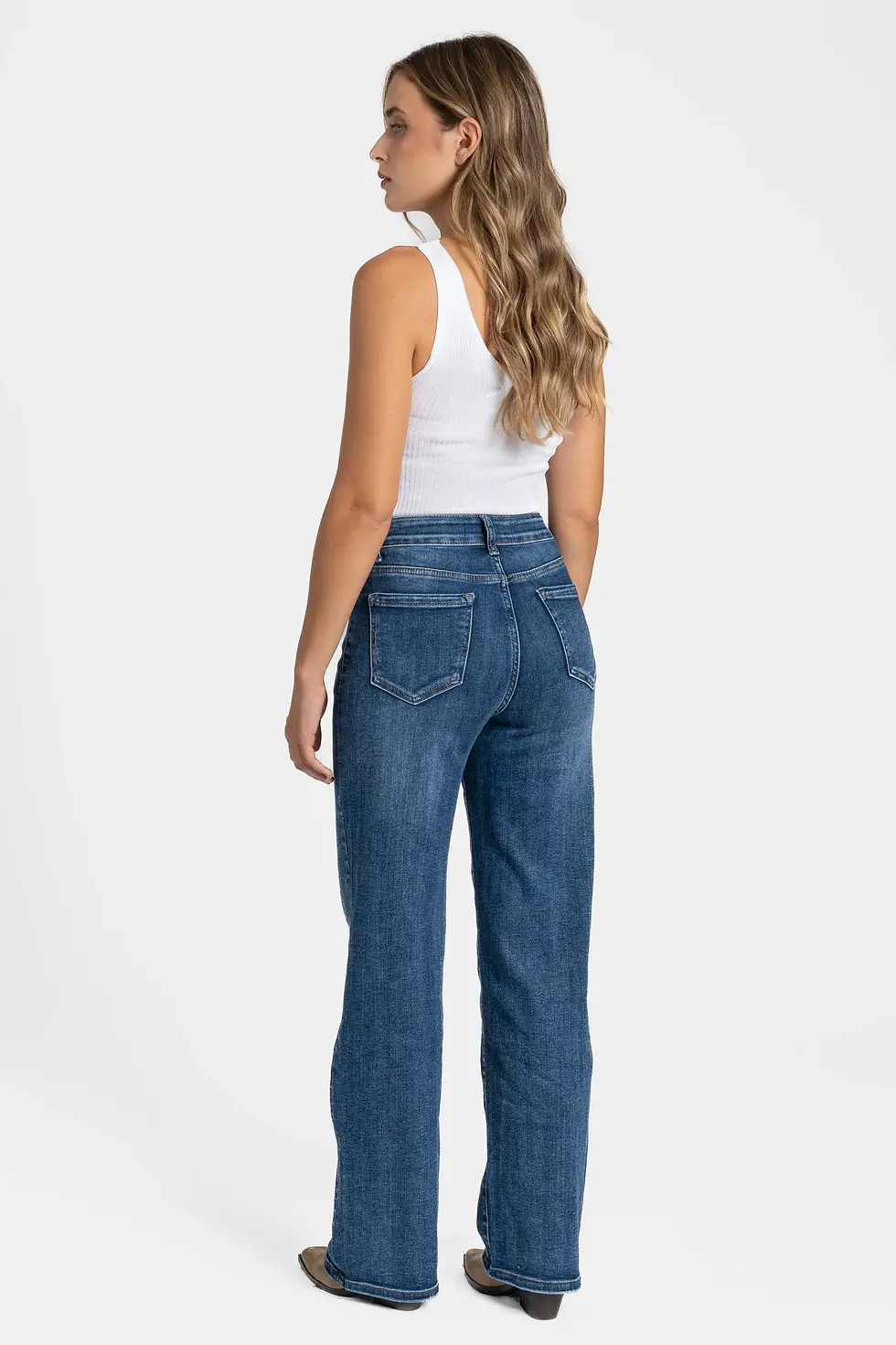 Thumbnail: Rocky Straight Cut Dark Denim Soft Jeans