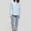 Thumbnail: Elisa Blue Embroidered Boho Blouse