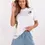 Thumbnail: Dreamer Printed Cotton T-shirt in White