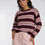 Thumbnail: Aspen Wool Mix Sweater with Stripes in Wine Red