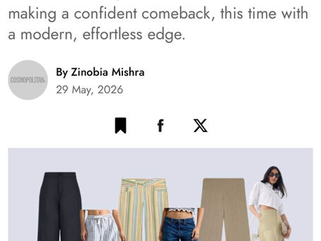 FADTalent Zinobia Mishra continues to make her mark in the industry, with her latest article featured in Cosmopolitan India.