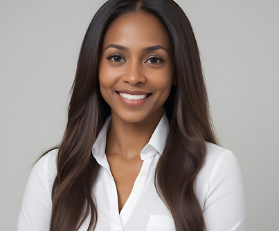 a-female-35-year-old--she-has-brown-skin--she-looks-friendly--she-is-against-a-very-white-