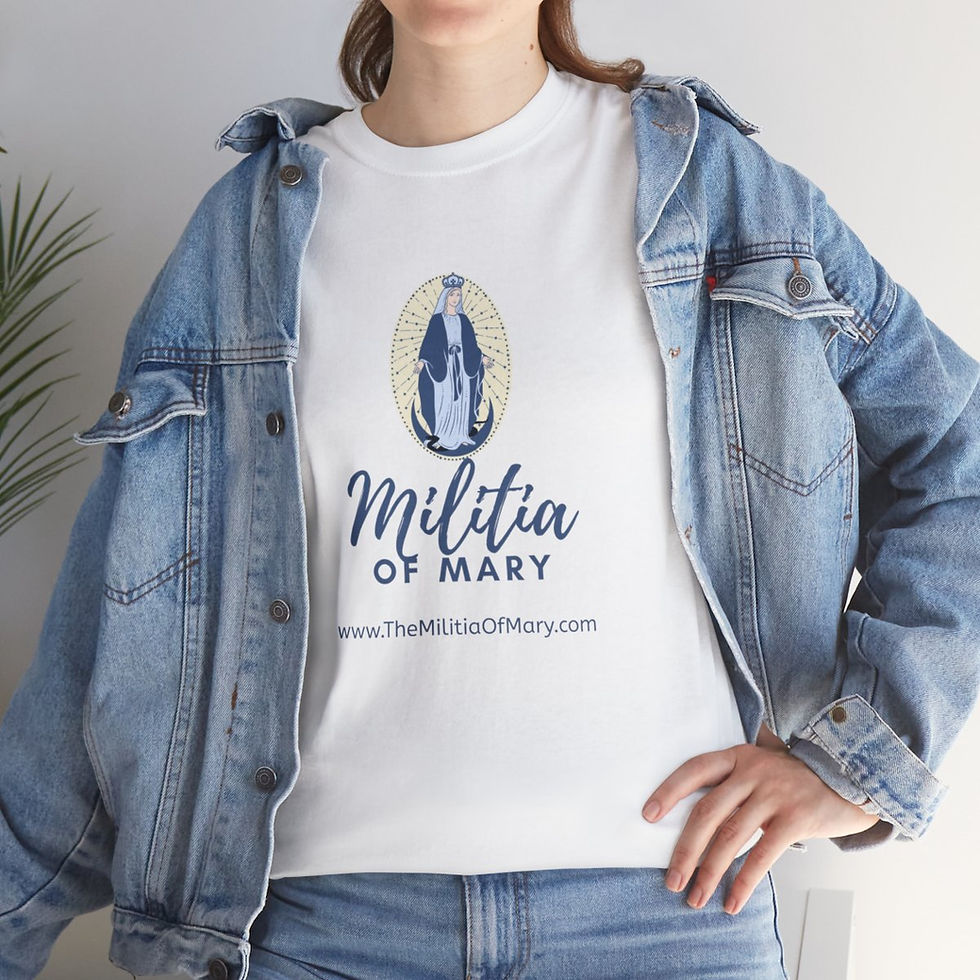 Thumbnail: The Militia of Mary Unisex Heavy Cotton Tee