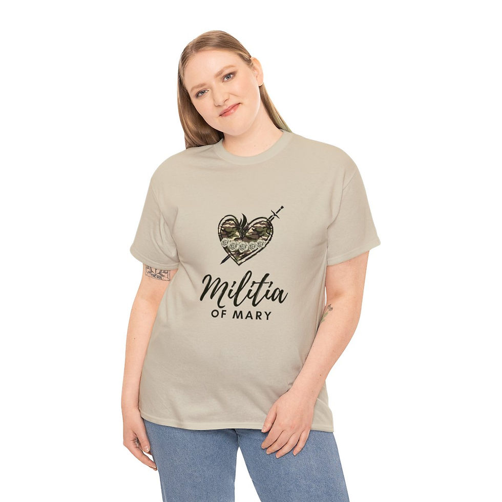 Thumbnail: Militia Camo Heart Unisex Heavy Cotton Tee