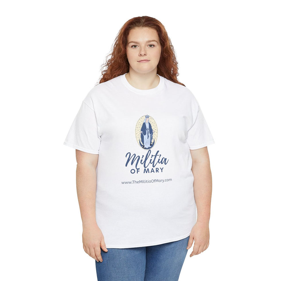 Thumbnail: The Militia of Mary Unisex Heavy Cotton Tee