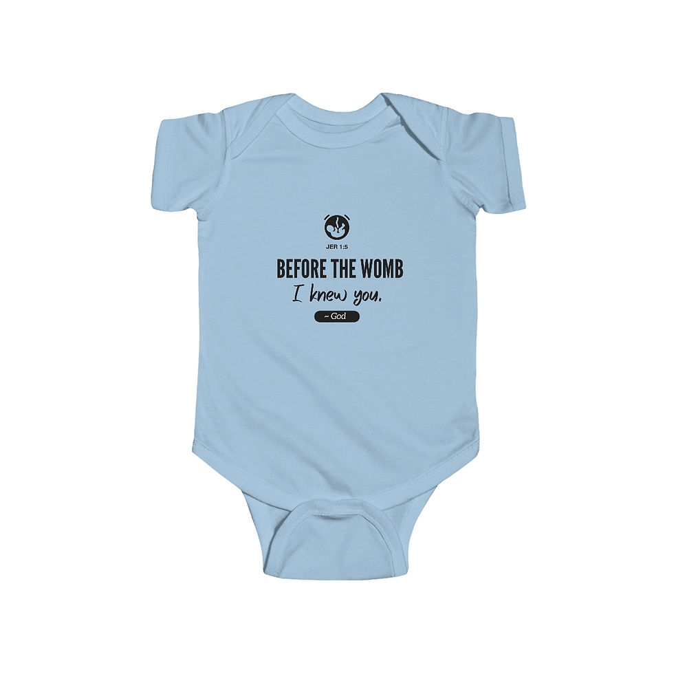 Thumbnail: "Before the Womb" Infant Fine Jersey Bodysuit