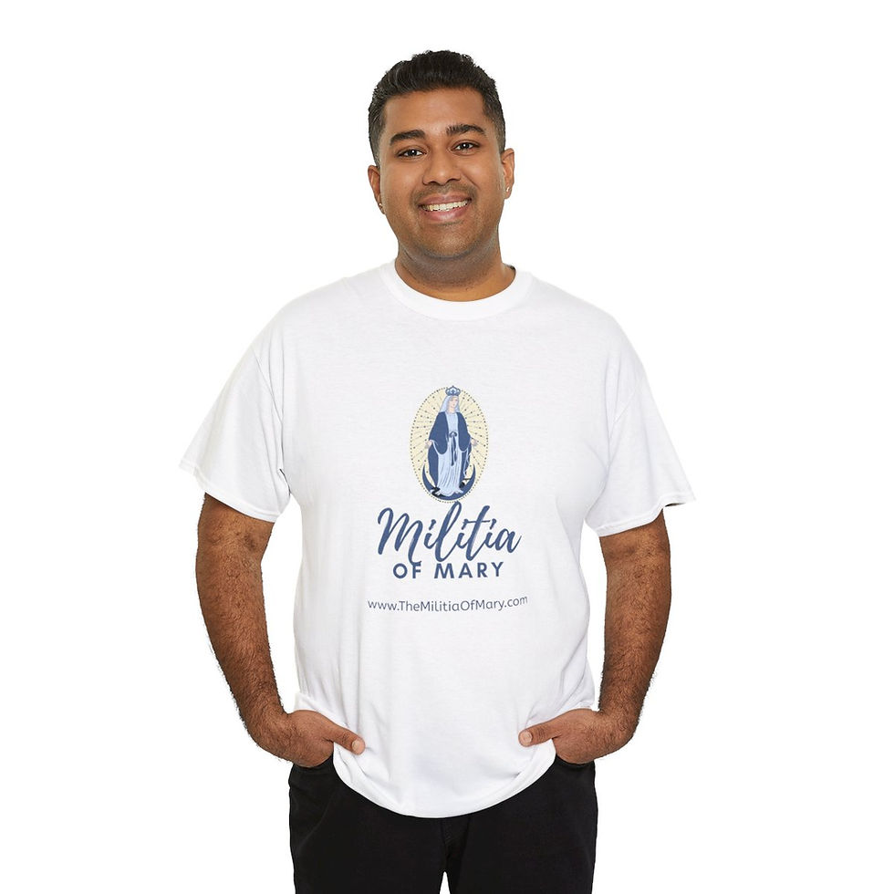 Thumbnail: The Militia of Mary Unisex Heavy Cotton Tee