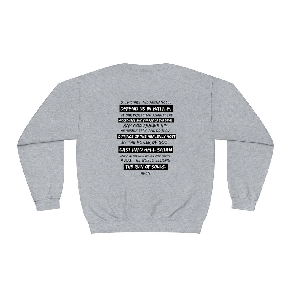 Thumbnail: St Michael Prayer Unisex Crewneck Sweatshirt