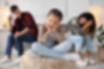 Divorce concept. Sad couple and their daughter at home.jpg