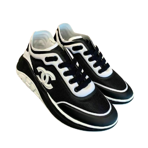 Miniature : Sneakers - Black & White - Mesh & Lycra