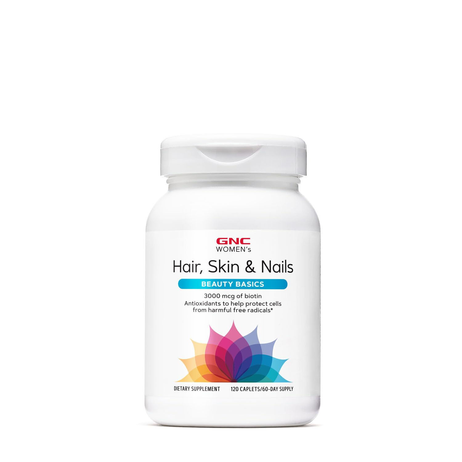 GNC Womens Hair Skin & Nails | Daily Multivitamin Blend | Biotin (3000 mcg) Hyal