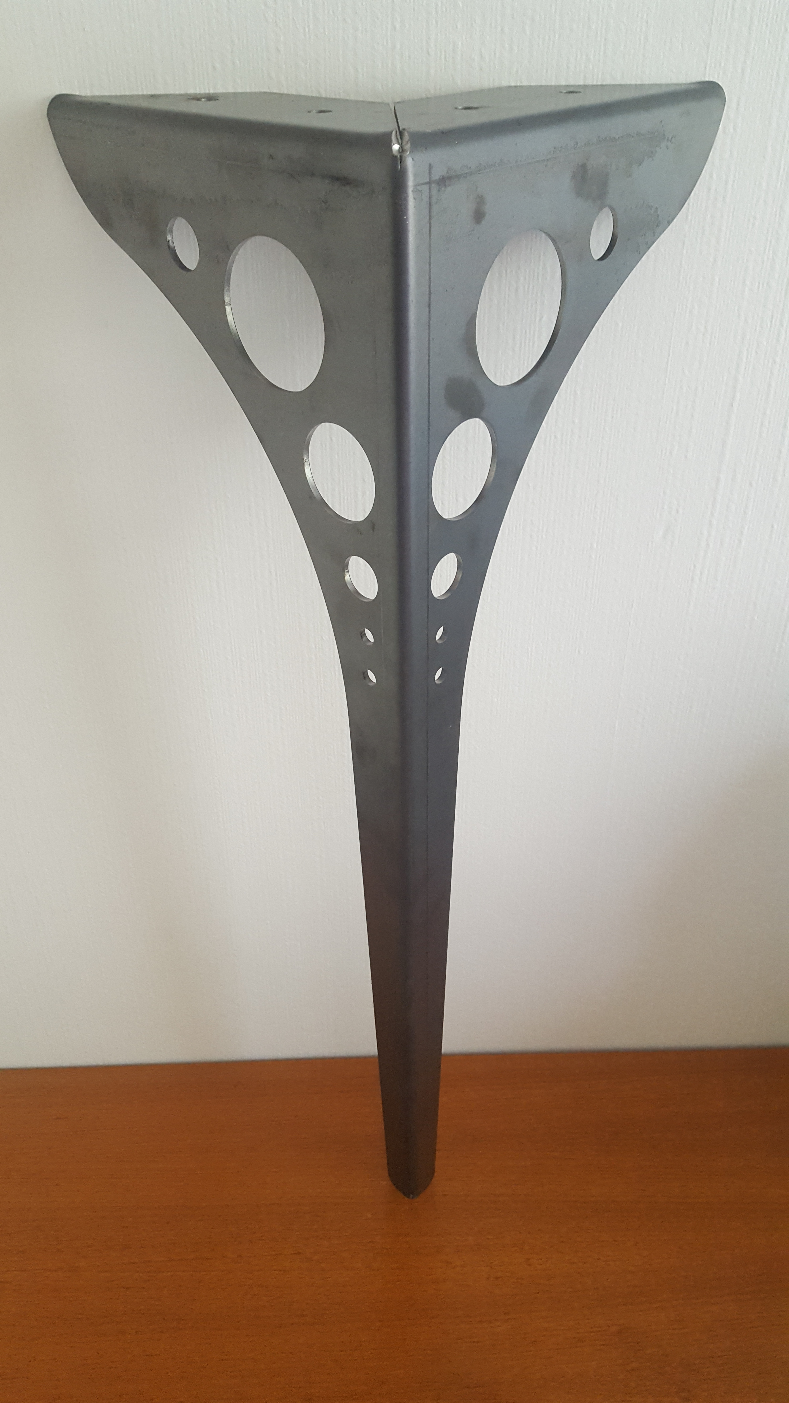 Table Leg "Disc" Rustic Carbon Steel