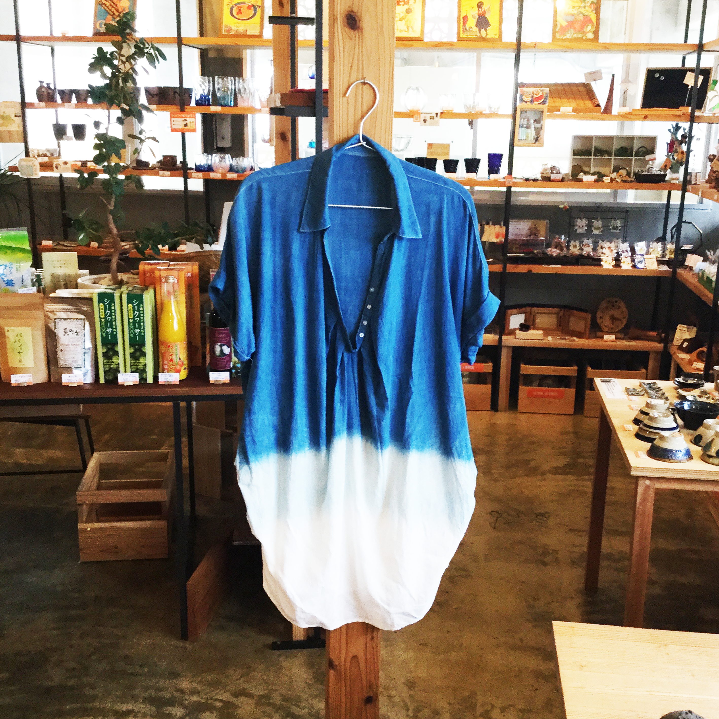 琉球藍染ワンピース