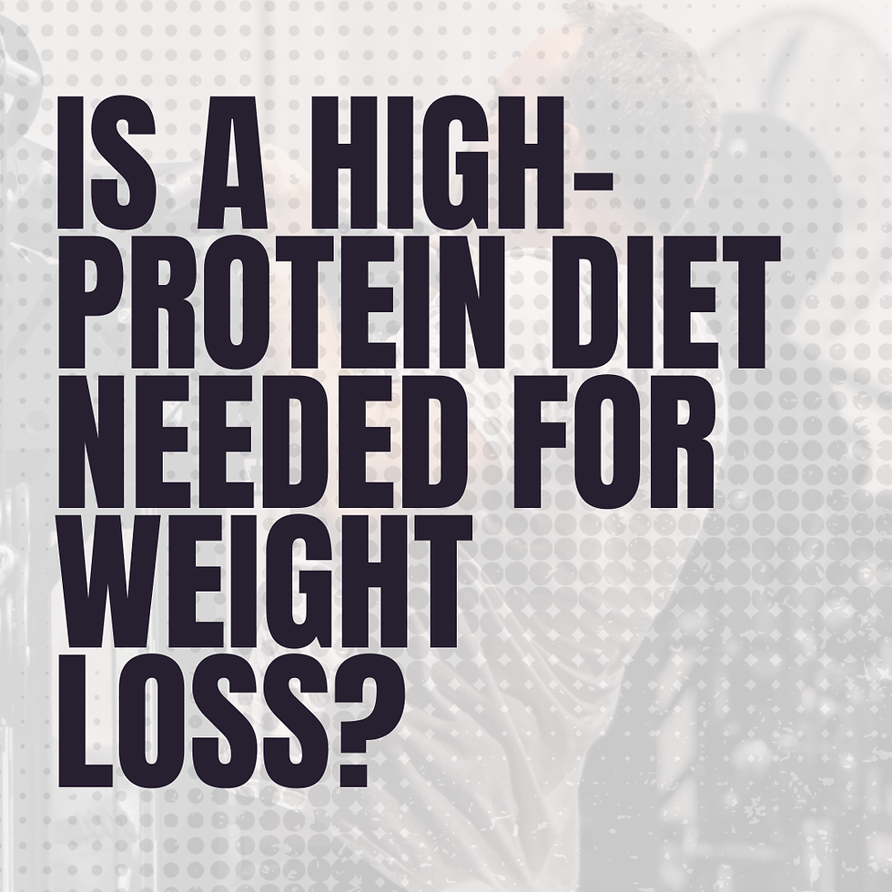 IS A HIGH-PROTEIN DIET NEEDED FOR WEIGHT LOSS?