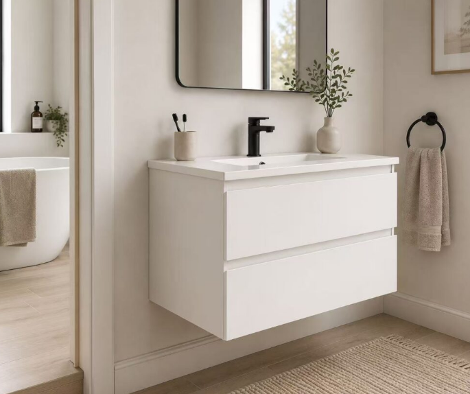 Thumbnail: Wall Hang Vanity (Floating) Solid Wood