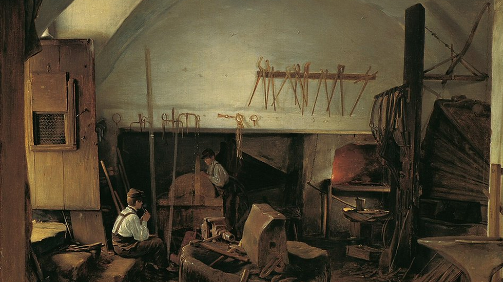 Kapak Görseli: Franz Eybl - "The Interior of a Forgery" (1847)