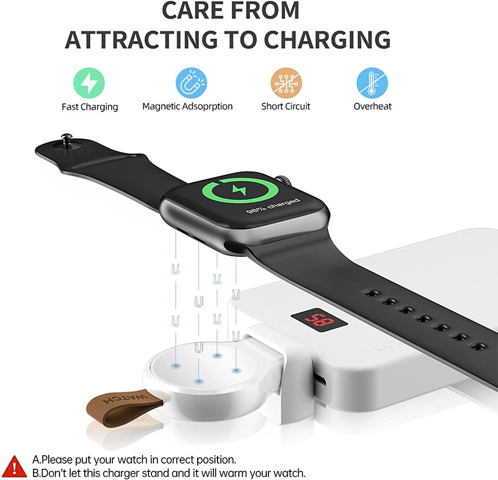 Thumbnail: USB Wireless Charger for Apple Watch Ultra 2 Series 10 9 8 7 6 5 4 3 2 SE  iWatc
