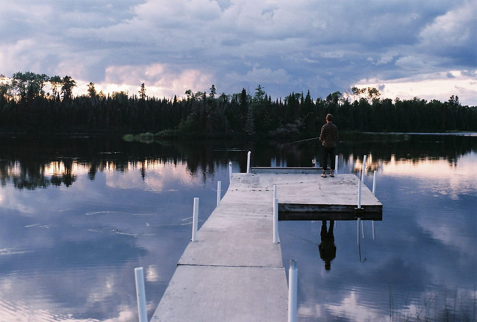 A man, his rod, and a dock
