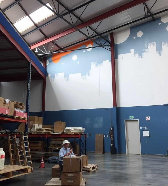 Professional industrial repaint service for warehouse painting Gold Coast