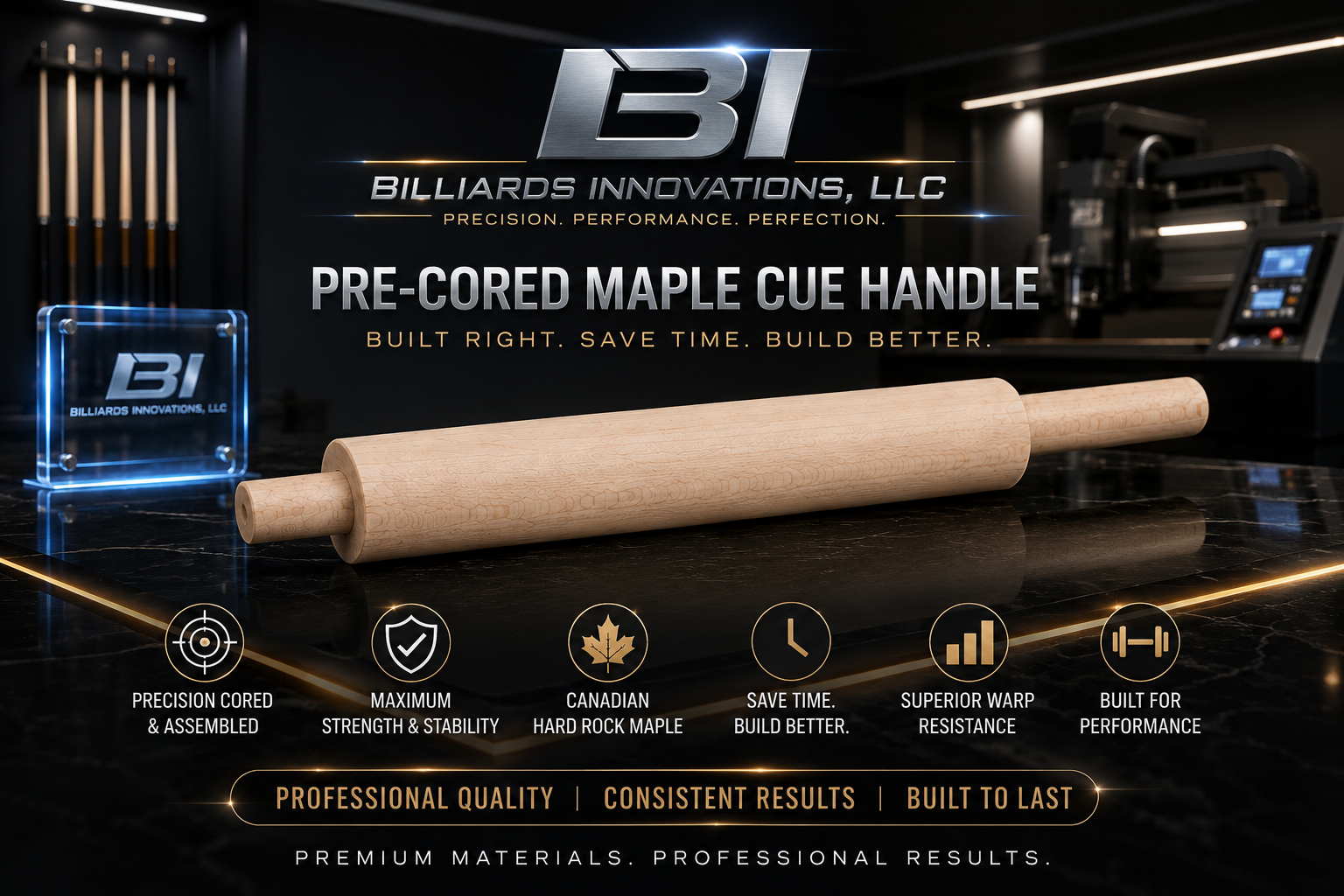 Pre-Cored Maple Handles