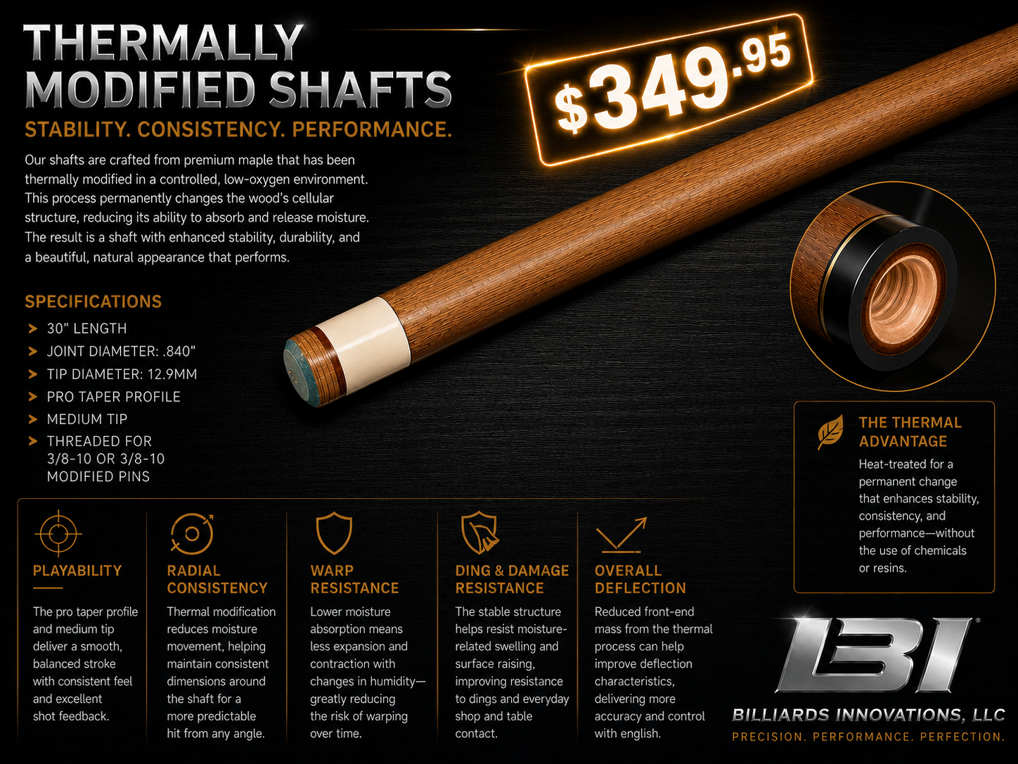 Thermally Modified Shaft Complete