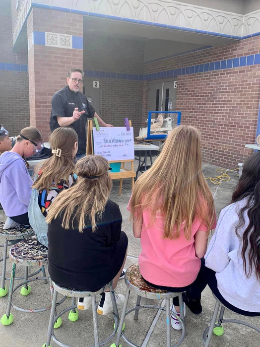 Rockwall ISD Trade Class receiving their innovative teaching grant