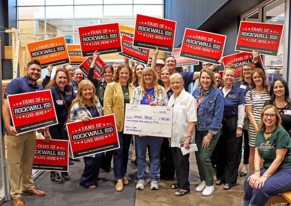 Rockwall ISD Teachers celebrating receiving an REF Teacher Grant
