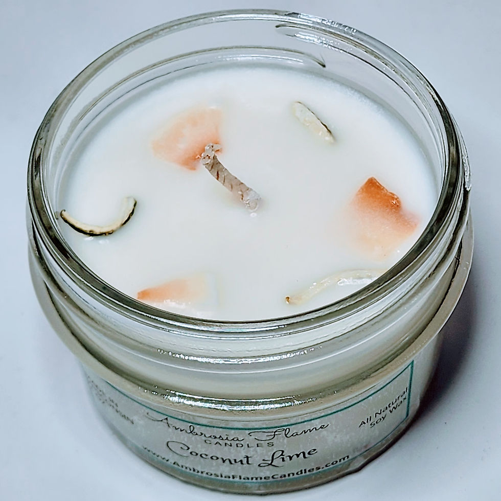 Thumbnail: Coconut Lime Scented Soy Candle 4 oz Jar