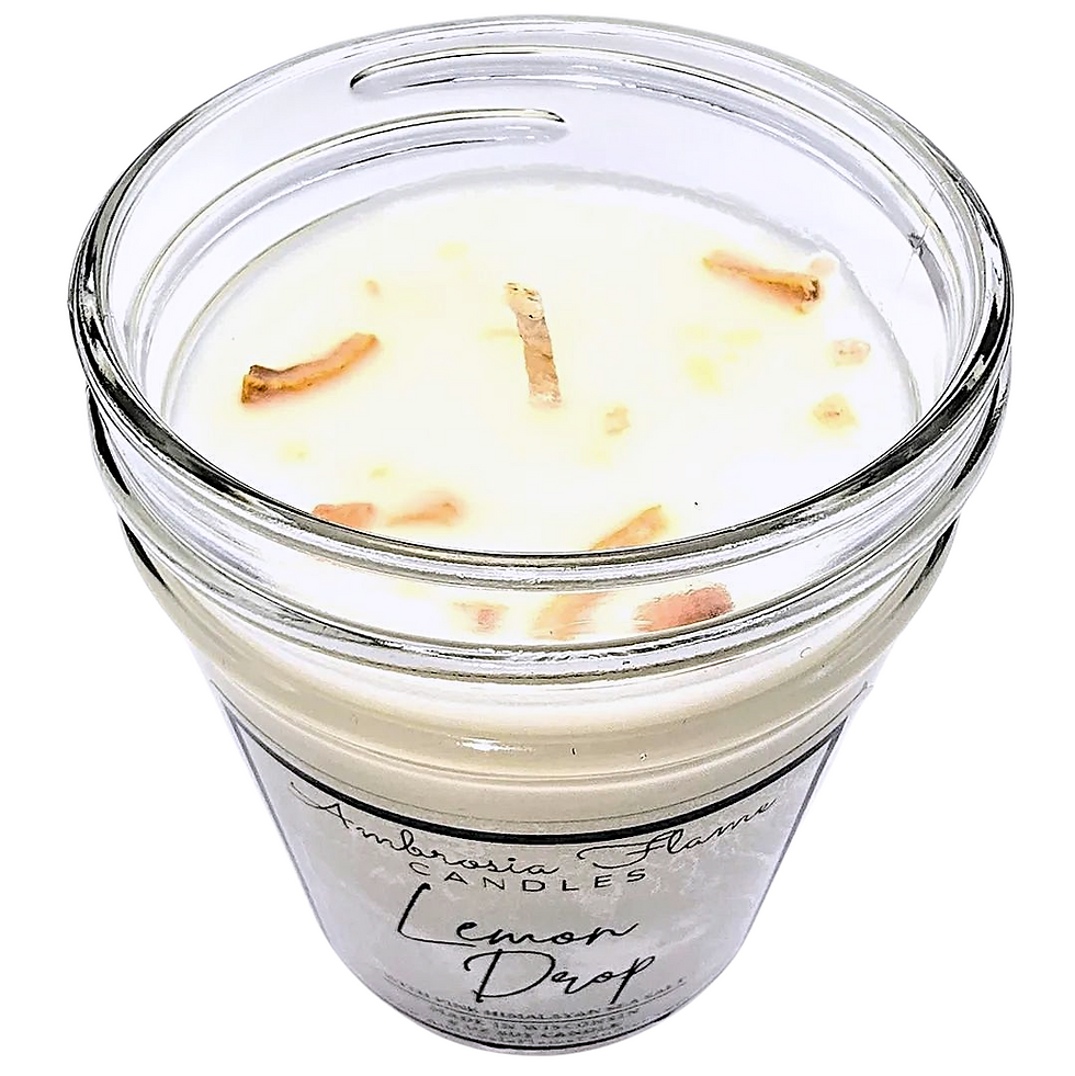 Lemon Drop Natural Scented Soy Candle 8 oz Jar