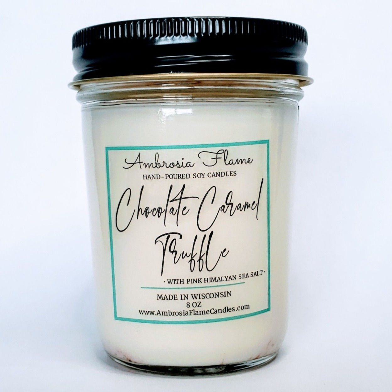 Chocolate Caramel Truffle Natural Scented Soy Candle 8 oz