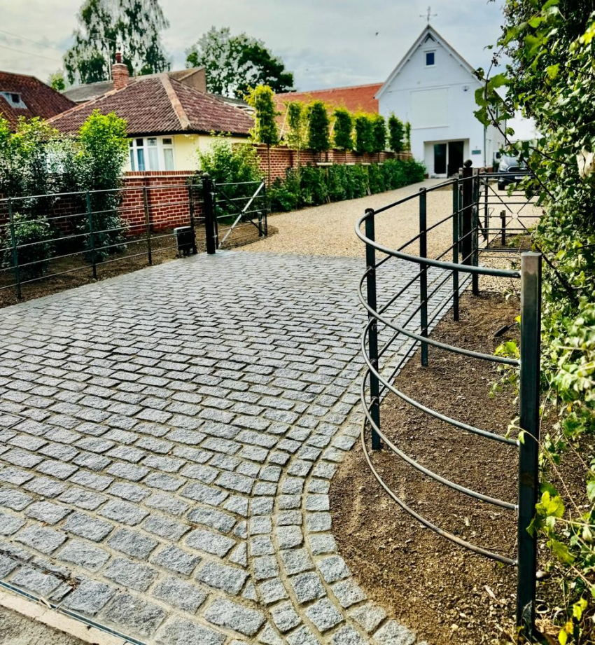 Decking, natural stone paving, patios in Essex and Suffolk, hard landscaping and groundworks by Planet 14 Landscapes.