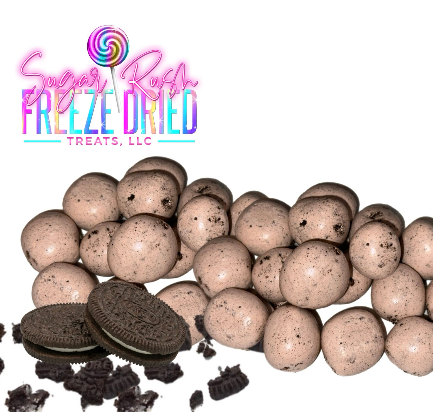 Freeze Dried Cookies & Cream Taffy Bites