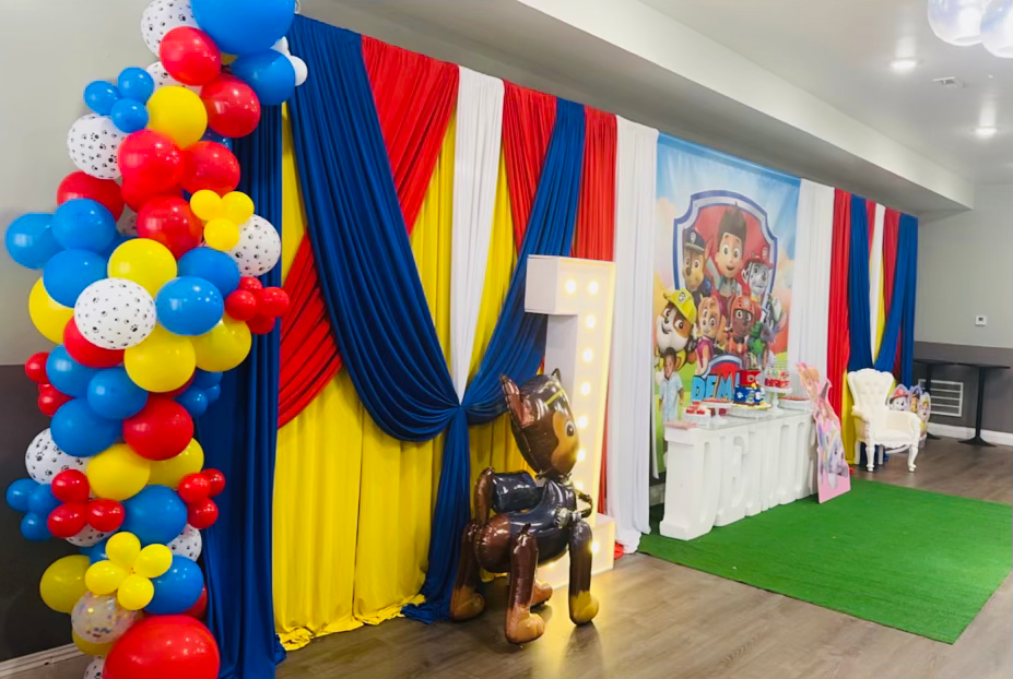Thumbnail: 3-Panel Drape Backdrop Rental (up to 30ft wide)