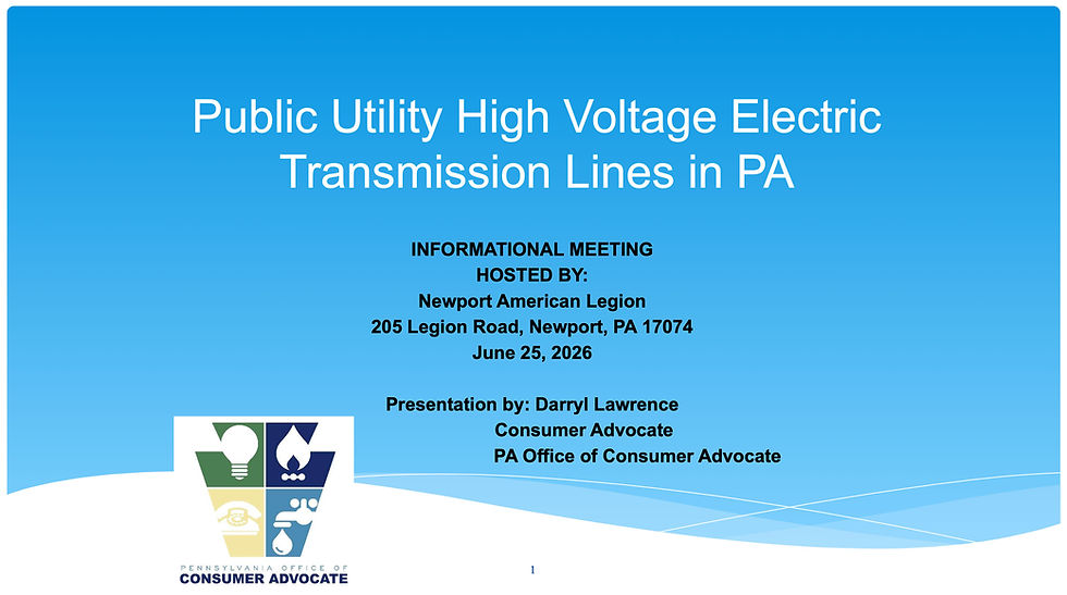 Public Utility High Voltage Electric Transmission Line Resources for Residents