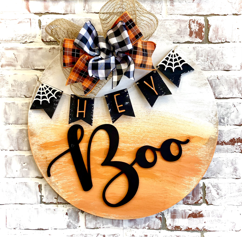 Hey Boo ombré DIY Door Hanger Kit