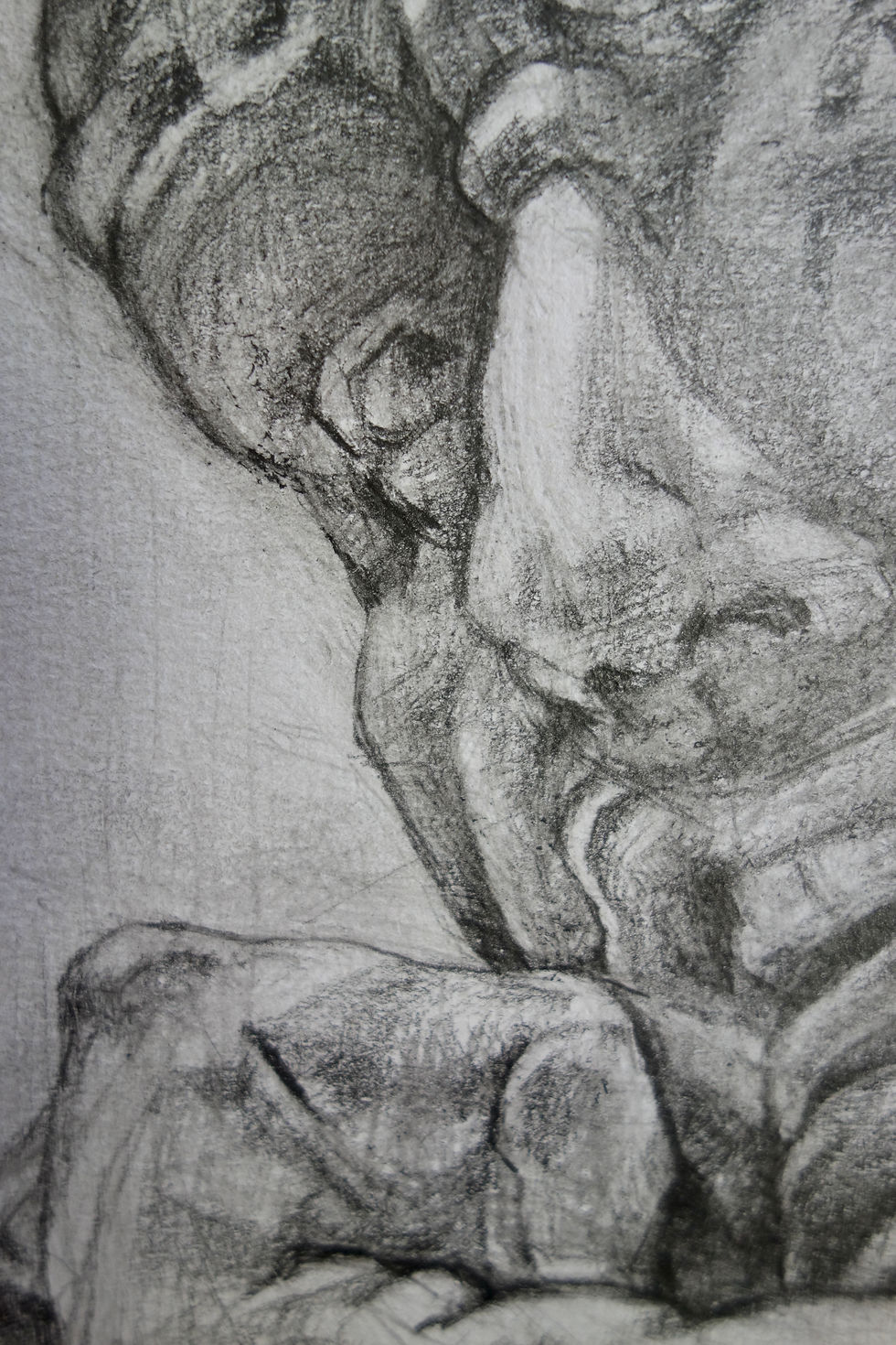 Thumbnail: Ugolino and His Sons, graphite pencil on paper 9"x11"