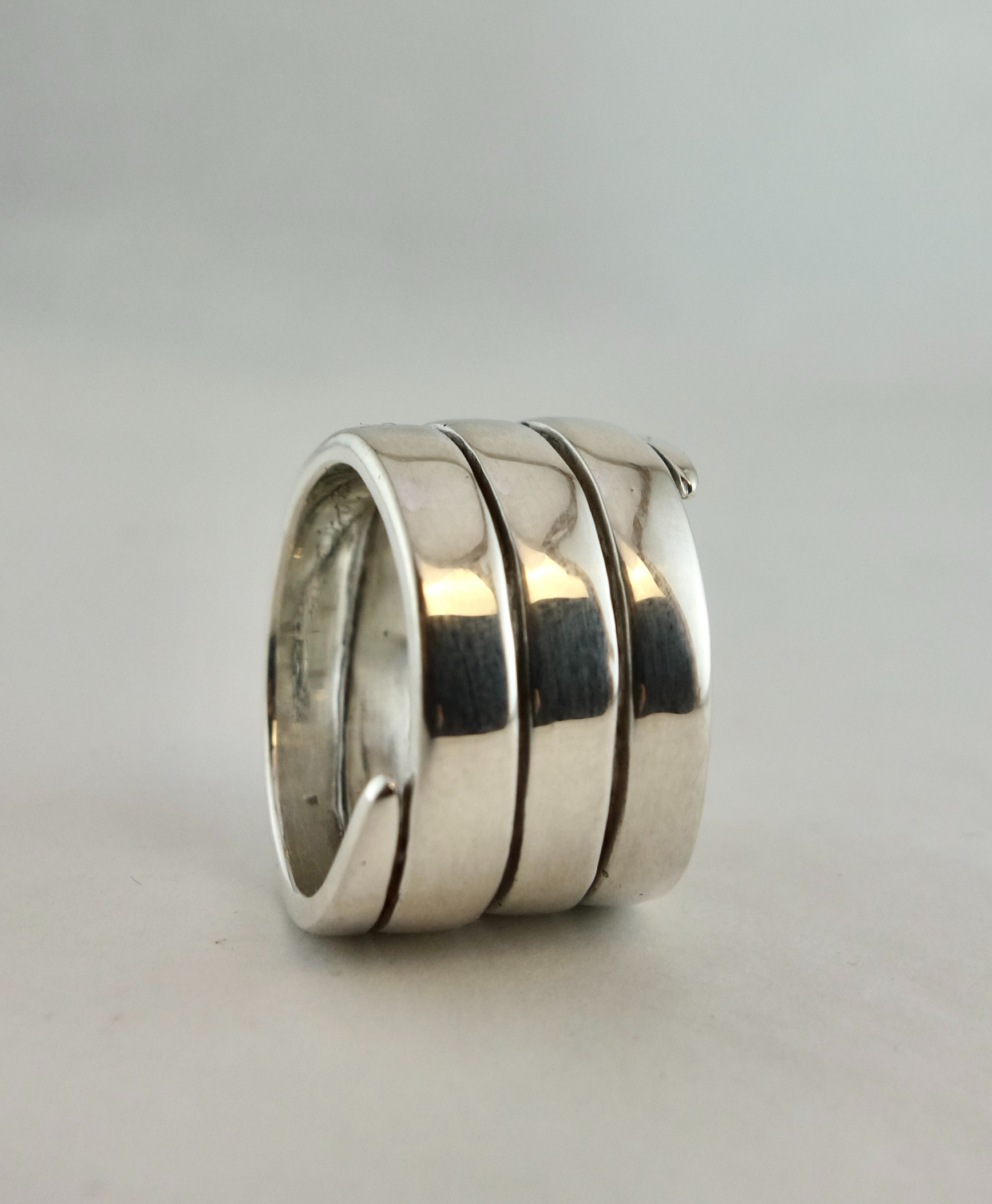Serpentine Handmade Sterling Silver Ring