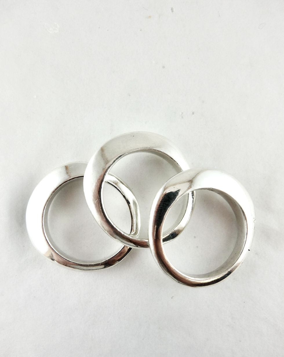Crescent Silver stacking ring