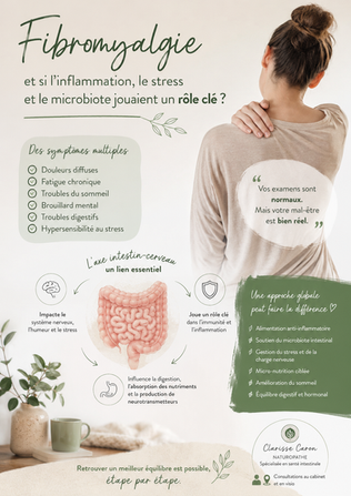 La fibromyalgie touche aujourd’hui de nombreuses personnes et reste encore mal comprise. Douleurs diffuses, fatigue chronique, troubles digestifs, sommeil perturbé, brouillard mental… les symptômes sont multiples et impactent profondément la qualité de vie.