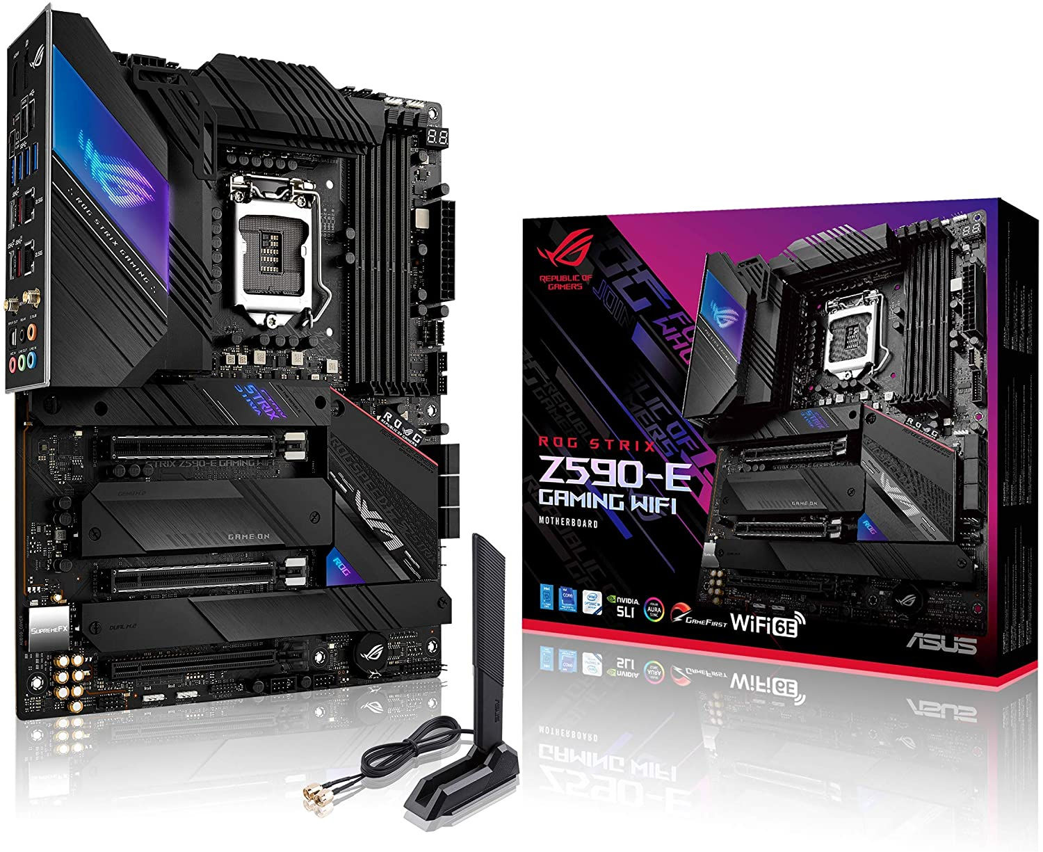 ASUS Motherboard ROG STRIX Z590-E GAM WIFI Z590 LGA1200 128GB ATX